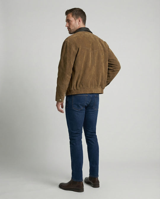 Herren Wildleder Blouson Boxy
