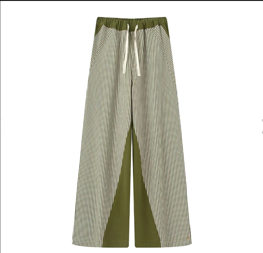 Damen Elegante und lässige Palazzohose mit gestreiftem Design R&B
