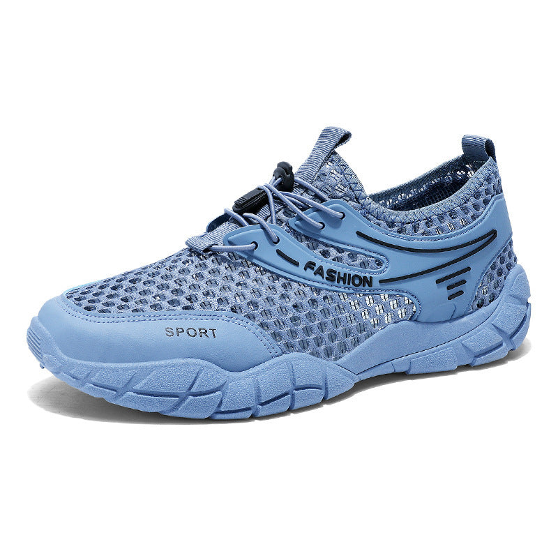 Damen Atmungsaktive Freizeitschuhe mit elastischem Schnellschnürsystem und stoßdämpfender Sohle