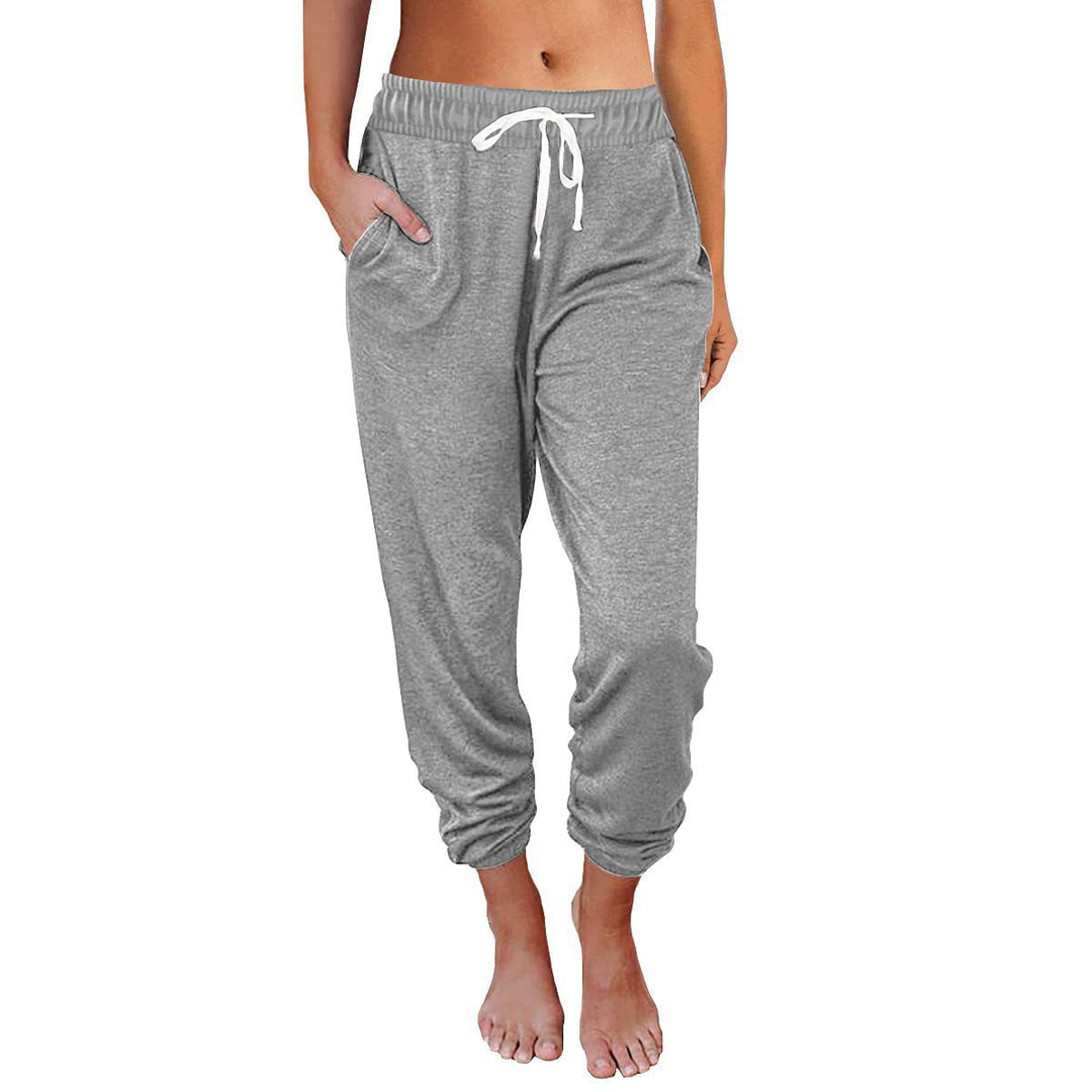 Damen bequeme Sweatpants mit Kordelzug und praktischen Taschen R&B