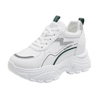 Damen Hochplattform Sneakers mit modischen Details und atmungsaktiver Sohle R&B