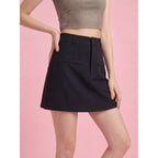 Damen Modischer Minirock mit eleganter Schnittführung und praktischen Taschen R&B