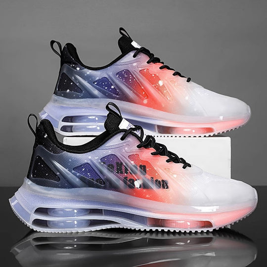 Damen Sportliche Sneakers mit transparentem Obermaterial und LED-Beleuchtung R&B
