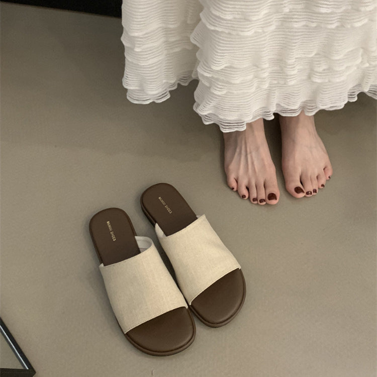 Damen elegante Slide-Pantoletten mit komfortabler Sohle und hochwertigem Obermaterial EB