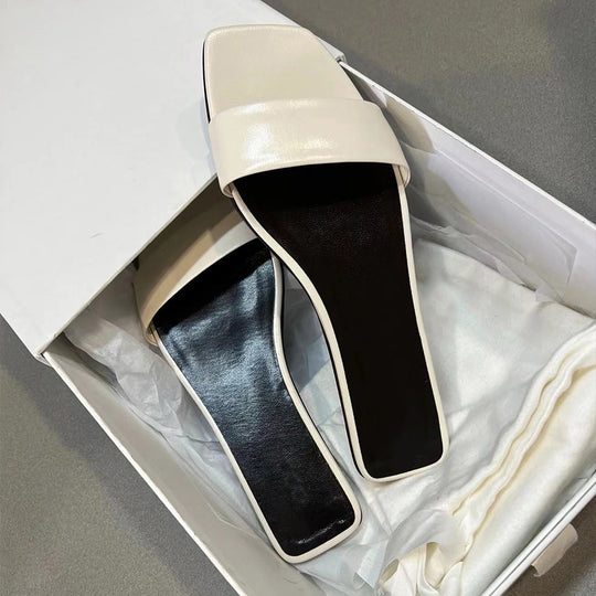 Damen Elegante und moderne Slides mit breitem Riemen R&B