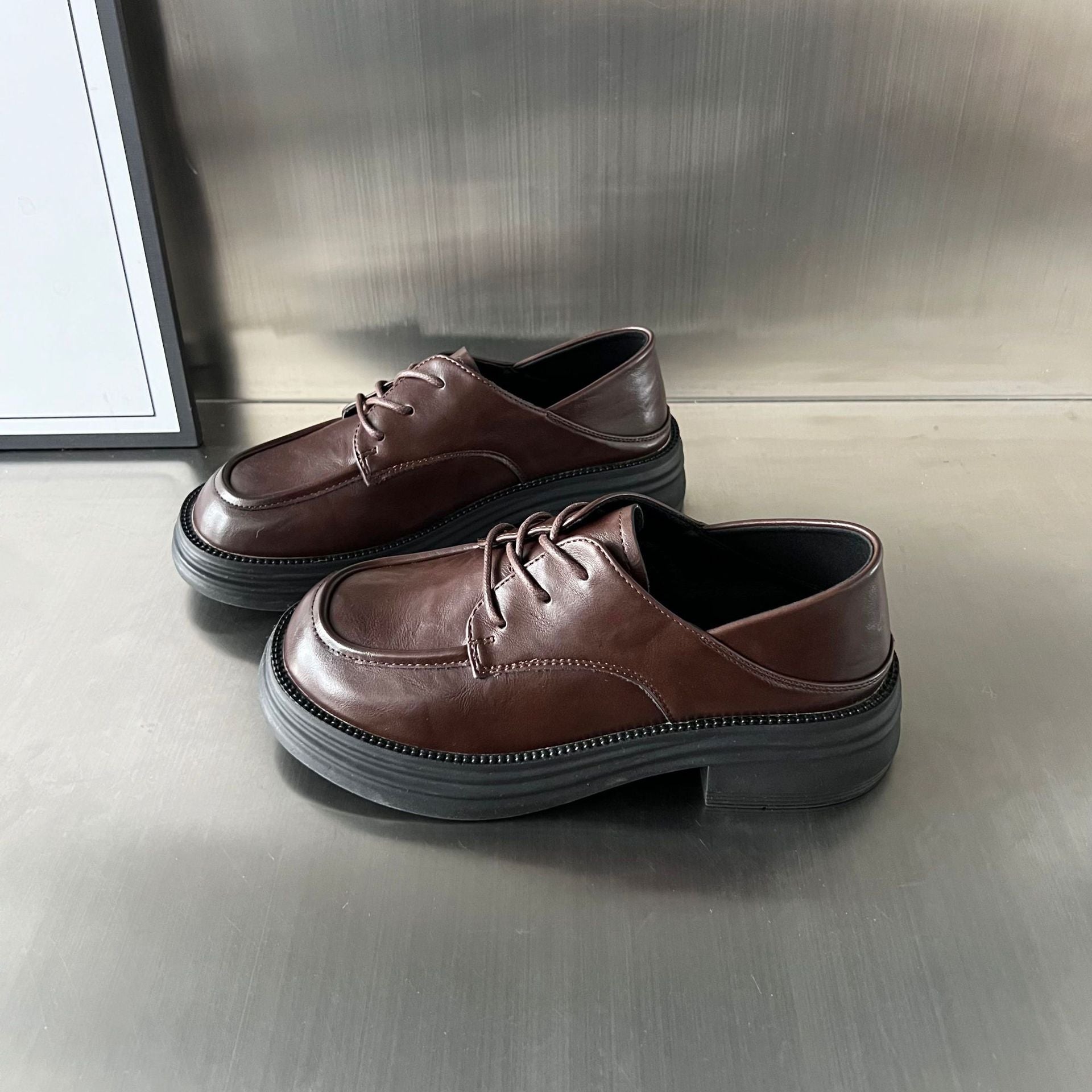 Damen Chunky Derby Schuhe mit bequemem Fußbett und modischem Design R&B