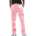 Herren nan lockere Sweatpants mit elastischem Komfortbund, Kordelzug, Fleece-Innenfutter und geradem Bein R&B