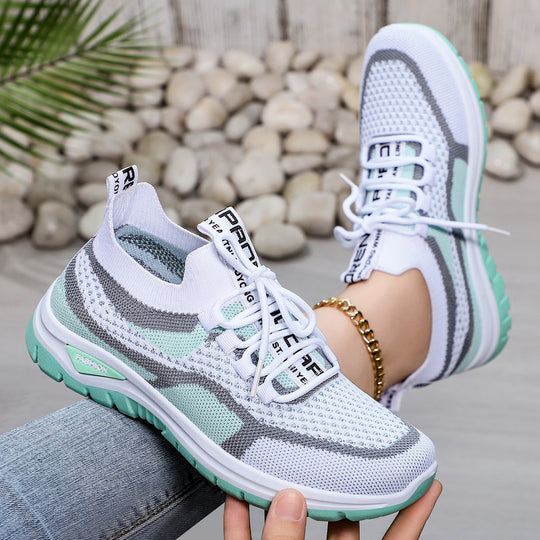 Damen Komfortable und atmungsaktive Sneakers mit elastischem Einstieg und flexibler Sohle R&B