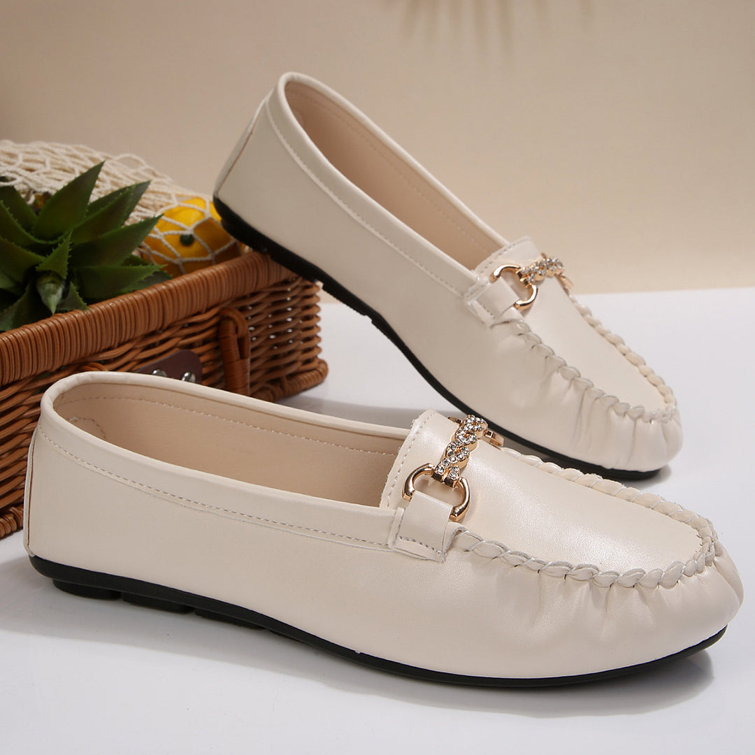 Damen Mokassins mit dekorativem Schmuckdetail R&B