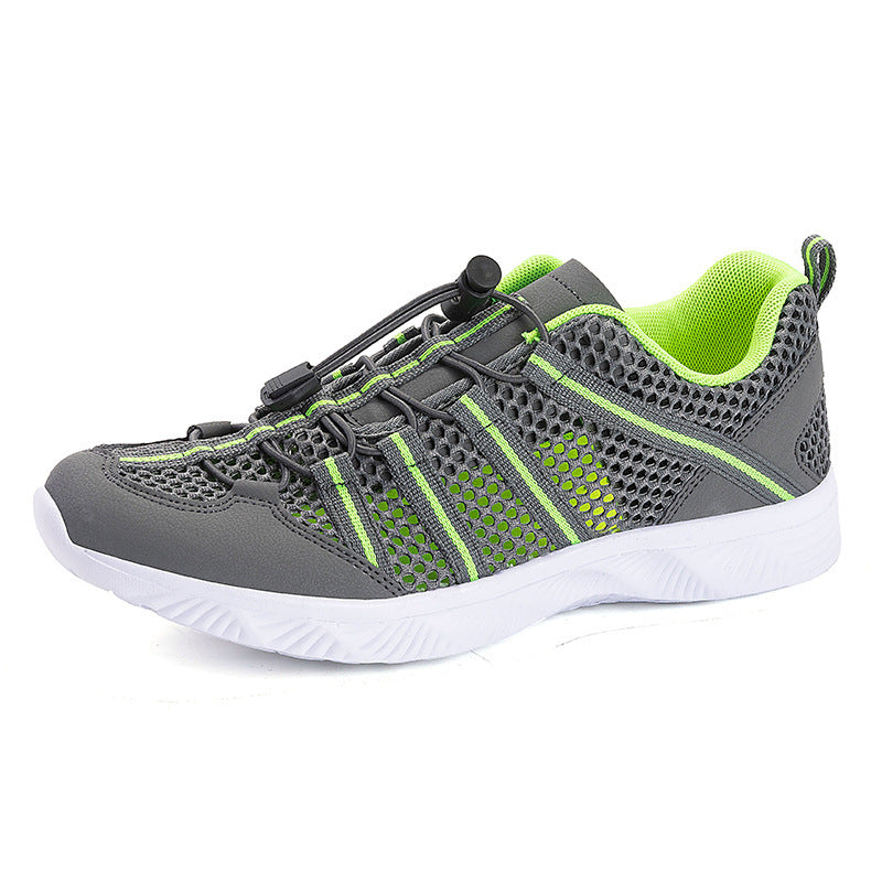 Damen nan atmungsaktiver Netzstoff-Sneaker mit Kordelzugverschluss, ultraleichter EVA-Flexsohle und gepolstertem Fersenkragen R&B