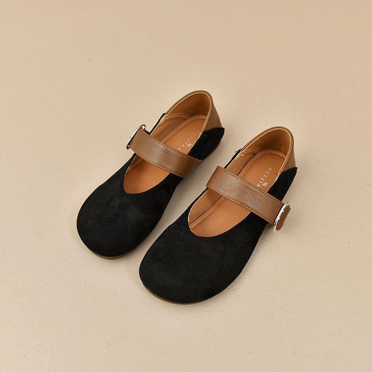 Damen bequeme Mary Jane Ballerinas mit dekorativem Riemen R&B