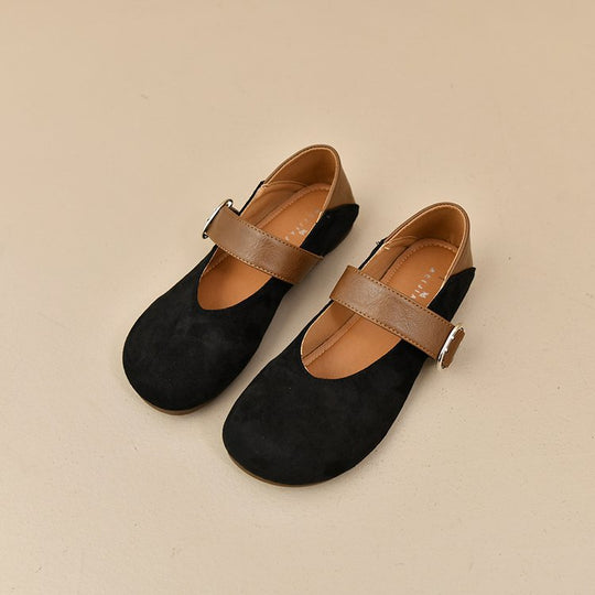 Damen bequeme Mary Jane Ballerinas mit dekorativem Riemen R&B