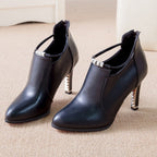 Damen Elegante Ankle Boots mit Metallic-Details R&B