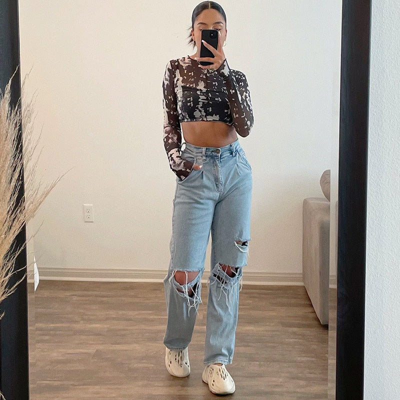 Damen lockere Jeans-Shorts R&B