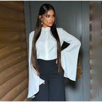 Damen elegante und fließende Bluse R&B