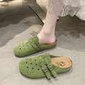 Damen bequeme Clogs mit doppeltem Schnallenverschluss R&B