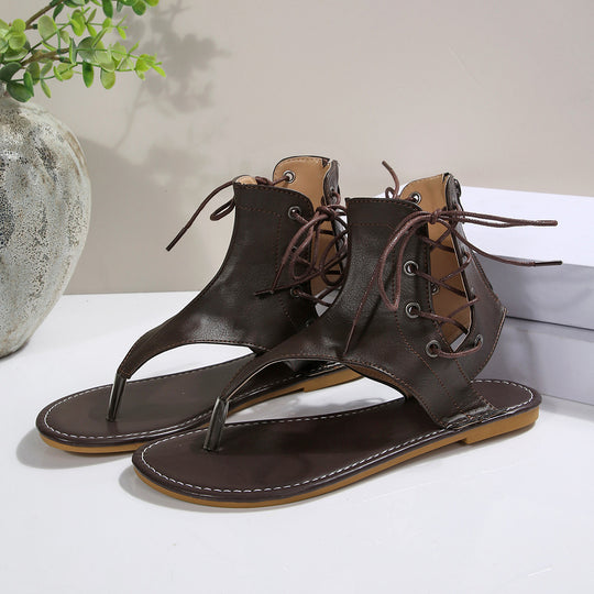 Damen Schnürsandalen mit elegantem Riemendesign und Komfortfußbett R&B