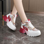 Damen Trendige Chunky Sneakers mit glitzernden Akzenten und ausgeprägtem Sohlenprofil R&B