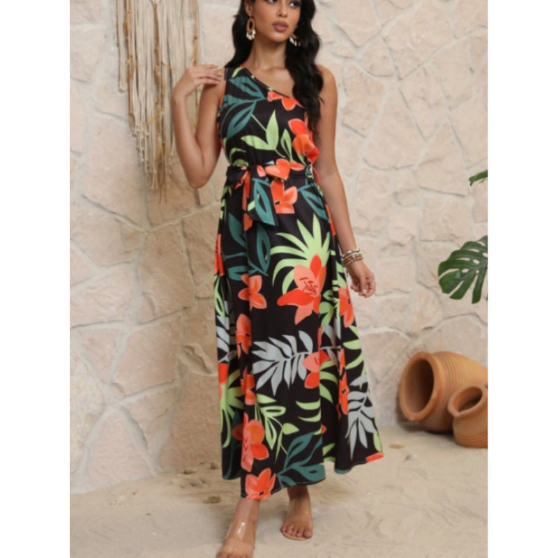 Damen Maxikleid mit floralem Design und schmalem Schnitt R&B