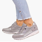Damen Sportliche Sneakers mit modischem Reißverschluss und atmungsaktiver Oberfläche R&B