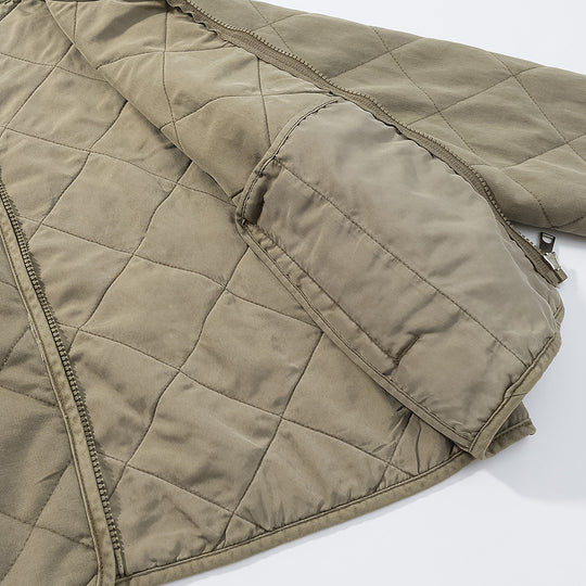 Damen gesteppte Übergangsjacke mit schlichten Taschen und elegantem Schnitt R&B