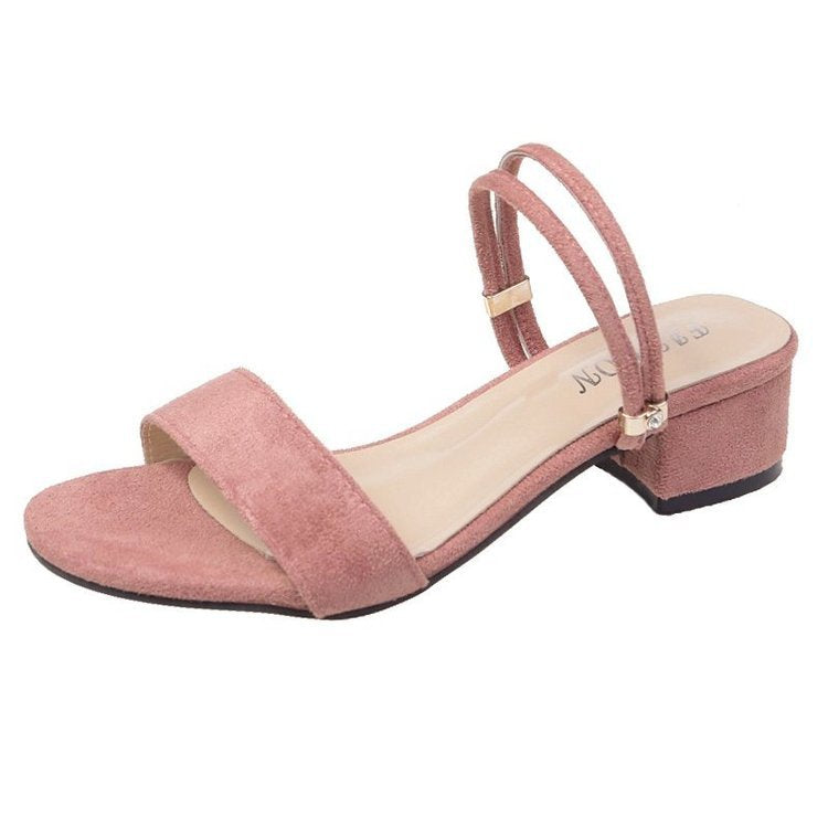 Damen elegante Sandaletten mit modischem Blockabsatz und geschwungenen Riemen