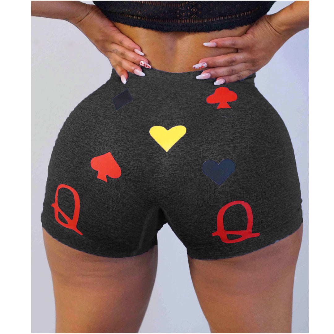 Damen Sportliche Shorts mit buntem Druck R&B