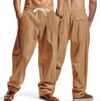 Herren bequeme Freizeithose mit elastischem Bund und seitlichen Taschen R&B