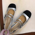 Damen Ballerinas mit stylischen Riemen und modischem Spitzenverschluss R&B