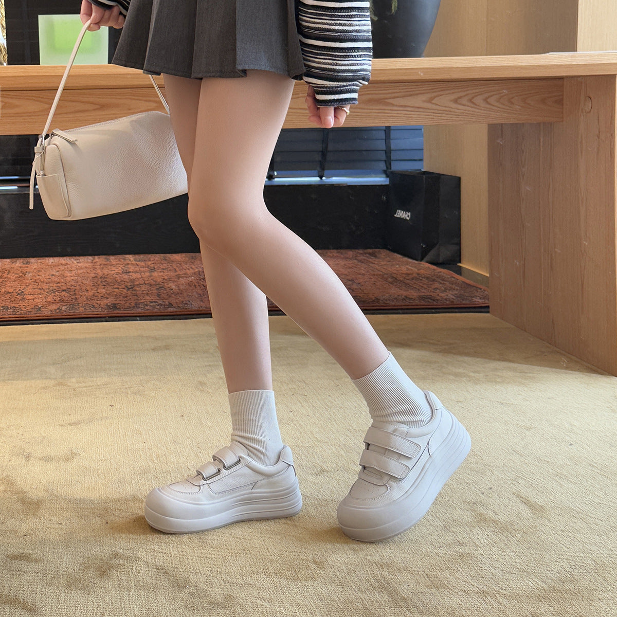 Damen Sportliche Sneaker mit Klettverschluss