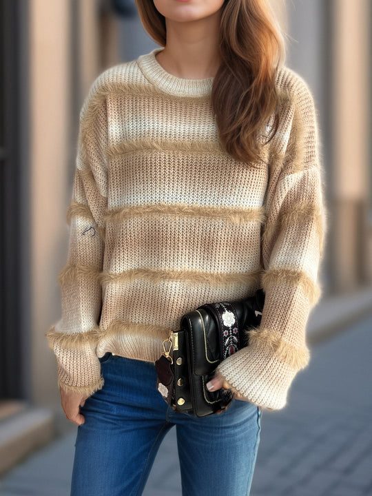 Damen kuscheliger Strickpullover mit Flair R&B