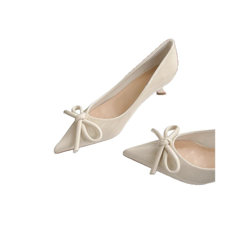 Damen spitze Ballerinas mit elegantem Schleifendetail R&B