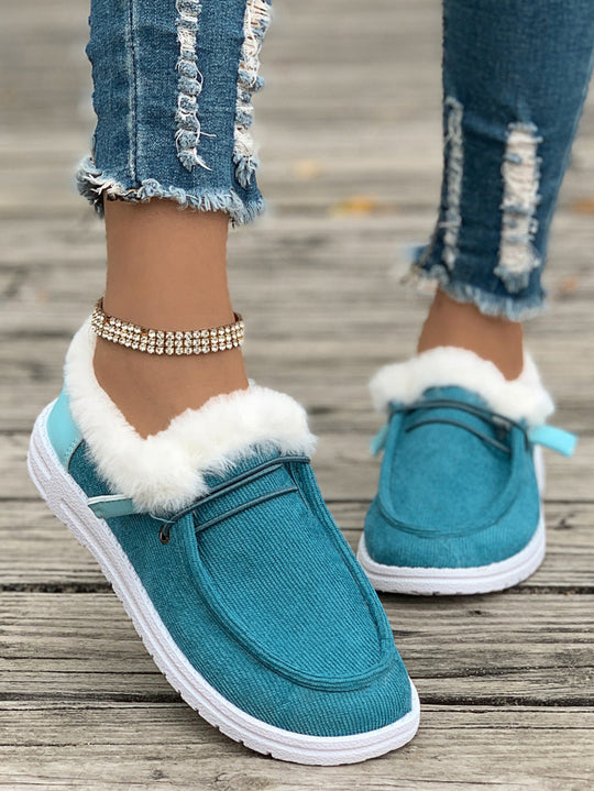 Damen Flauschige Slip-On Hausschuhe mit weichem Innenfutter R&B