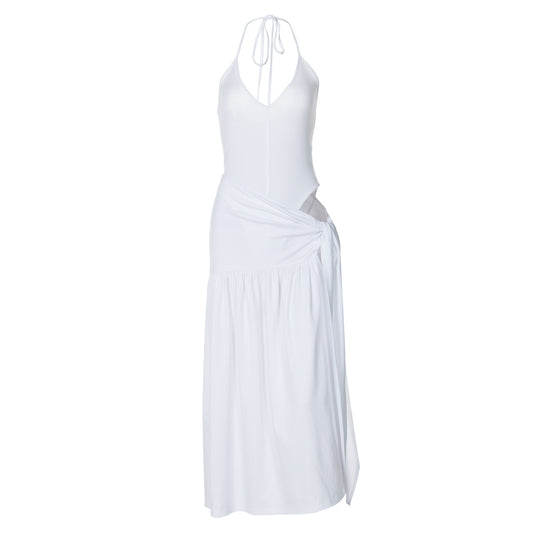 Damen Maxi-Kleid mit elegantem Wickeldesign und seitlichem Schlitz R&B