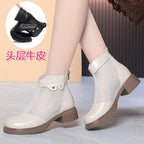 Damen Stiefeletten mit atmungsaktivem Netzdesign und robustem Blockabsatz R&B