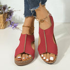Damen Komfortable Riemchensandalen mit ergonomischer Sohle und Klettverschluss R&B