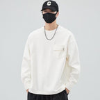 Herren lässiges Langarmshirt mit praktischer Brusttasche