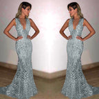 Damen Elegantes Abendkleid mit schimmernden Pailletten und figurbetontem Schnitt R&B