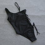 Damen Einteiliger Badeanzug mit auffälligem Animal-Print und seitlichen Cut-Outs R&B