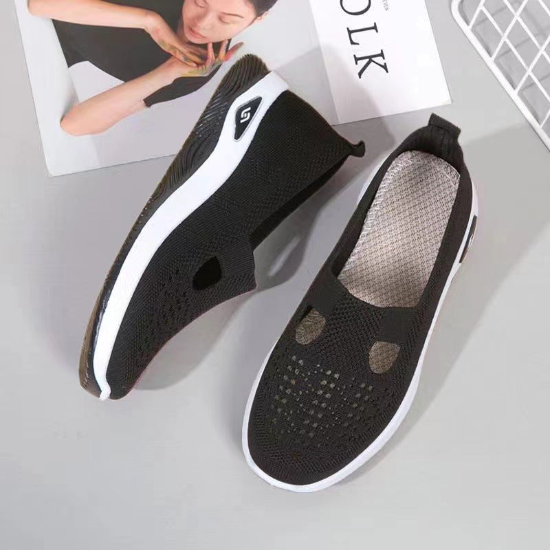 Damen Leichte und luftige Slip-On Sneakers mit elastischer Sohle R&B
