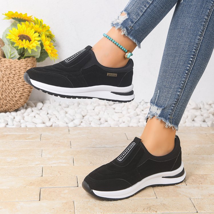 Damen Sportliche Slip-On Sneakers mit atmungsaktiver Oberflächenstruktur und rutschfester Sohle R&B