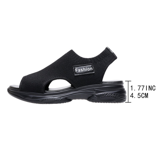 Damen Sportliche Sandalen mit atmungsaktiver Textiloberfläche und rutschfester Sohle R&B