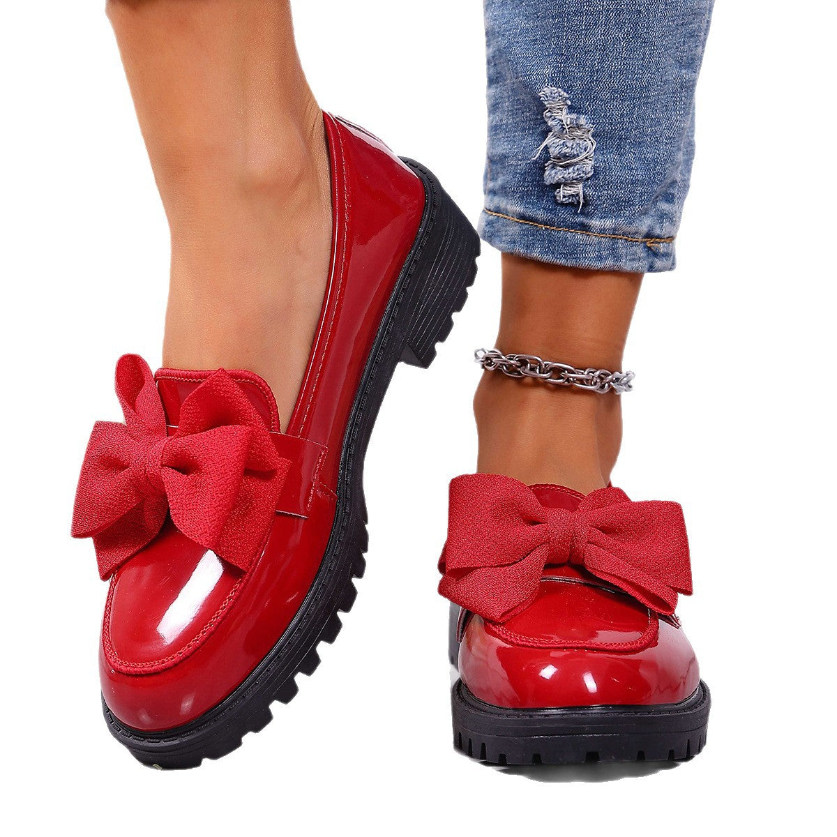 Damen Komfortable Slipper mit modischem Schleifen-Design R&B