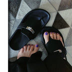 Damen Zehentrenner-Sandalen mit edlem Riemen und rutschfester Sohle R&B