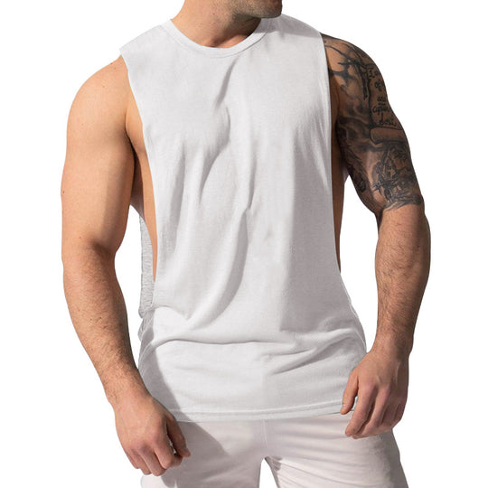 Herren nan Muskelshirt mit extra tiefen Armöffnungen und atmungsaktivem Baumwollmix R&B
