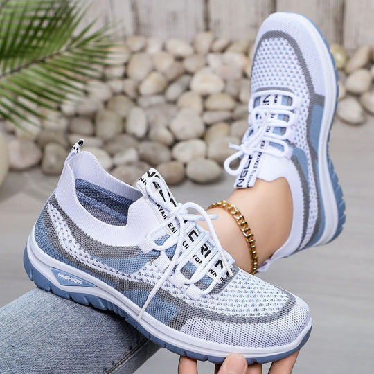 Damen Komfortable atmungsaktive Sneakers mit elastischem Schnürsystem R&B