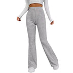 Damen Flared Stretch-Hose mit vertikalem Rippmuster R&B