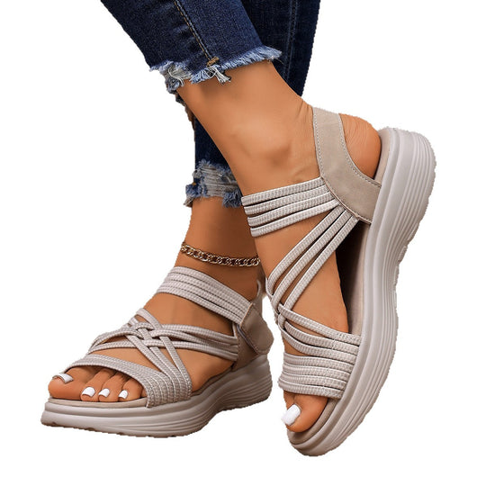 Damen Komfortable und stylische Sandalen mit multifunktionalem Riemendesign R&B