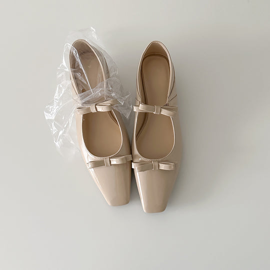 Damen Ballerina-Schuhe mit luxuriösem Schleifenakzent und spitz zulaufendem Design R&B