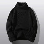 Damen Grobstrick-Rollkragenpullover mit aufwendigem Rippmuster R&B
